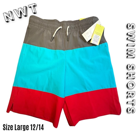 NWT Boy Swim Trunk All in Motion size large 12/14 (k221) - Picture 1 of 5